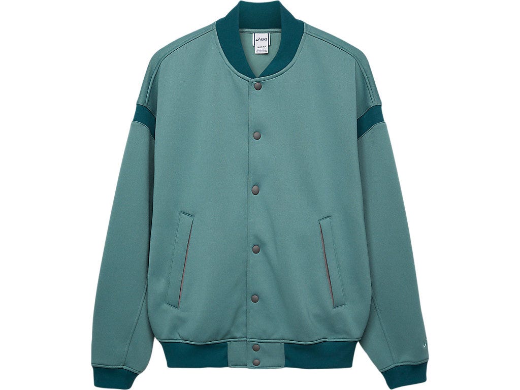 KNIT VARSITY JACKET